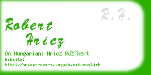 robert hricz business card